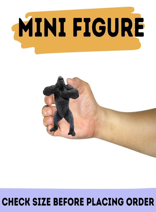 FUNFOB Gorilla Kong Toy Mini Figure Height -12cm for Kids & Adults PVC Multicolour | Mini Gorilla - Image 3